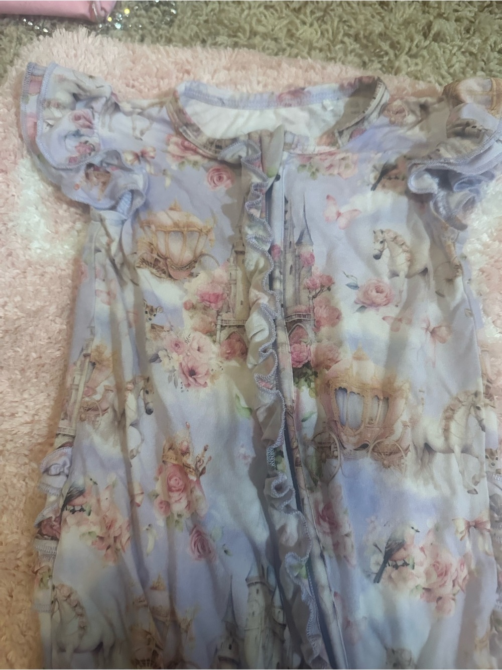 Bums & Roses Pink Princess Pajama Set - 9-12 Months